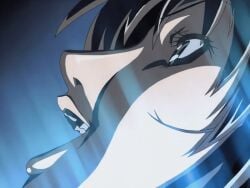 00s 1futa 1girls 2003 animated bible_black bible_black_night_of_the_walpulgiss blush brown_hair clitoral_futa close-up female female_focus futa_sans_balls futanari green_eyes hentai_series human imari_kurumi implied_futanari implied_sex intersex light_rays long_hair open_mouth pale_skin rape smile solo tagme