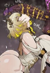 1girls aglaea_(honkai:_star_rail) big_ass big_breasts blonde blonde_female blonde_hair blonde_hair_female bubble_ass bubble_butt curvy drool female honkai:_star_rail licking licking_penis licking_shaft lipstick lipstick_mark lipstick_on_penis open_mouth sucking_penis tagme tongue yellow_lipstick