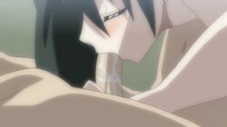 00s 1boy animated animated black_hair blush closed_eyes fellatio female itou_makoto kiyoura_setsuna penis saliva school_days shiny_days uncensored