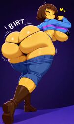 ai_generated ass female female_frisk frisk undertale