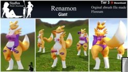 3d anthro breasts digimon endlessillusion female fur game_(disambiguation) gamemod hi_res intersex mammal mod penis renamon