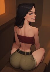 1futa 1futanari ai_generated asian asian_female ass big_ass big_breasts big_butt big_hips big_penis black_eyes black_hair breasts bully bullying cleavage crop_top dick dickgirl eyebrows eyelashes futa_only futanari green_shorts grin grinning grinning_at_viewer hair hands-free heather_(tdi) huge_cock indoors lips long_hair looking_at_viewer makeup midriff narrow_waist narrowed_eyes navel nose penis red_crop_top sadism sadistic_girl seducing seductive seductive_eyes seductive_gaze seductive_look seductive_mouth seductive_pose seductive_smile short_shorts shorts smile smile_at_viewer smiley_face smooth_balls smooth_penis smooth_skin solo solo_dickgirl solo_focus solo_futa solo_futanari testicles topwear total_drama_island velonix