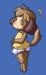 animal_crossing anthro bulge clothing digby_(animal_crossing) flygon_(artist) male male_only nintendo pixel_art somnamg video_games