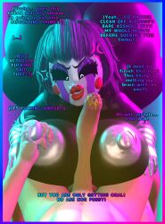 1female 1girls 3d ass black_body black_hair breasts dickcheese disgusted female five_nights_at_freddy's five_nights_at_freddy's_2 fnaf hips marionette_(fnaf) puppet_(fnaf) puppet_(thepuppetlover) red_lips red_lipstick shy_nsfw smegma solo speaking spreading_legs stripes tagme text thick_thighs thinking white_face