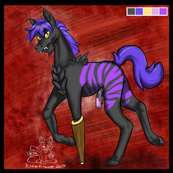 blue_hair demonic equine horse kitthekitsune ktk mammal penis zebra zhorse