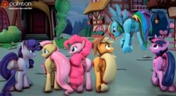 2017 3d alicorn animal_genitalia anus applejack_(mlp) ass blonde_hair blue_eyes blush cutie_mark earth_pony equine female feral fluttershy_(mlp) friendship_is_magic godoffury green_eyes hair horn horse long_hair mammal mane_six_(mlp) multicolored_hair my_little_pony nude open_mouth pegasus pink_hair pinkie_pie_(mlp) pony purple_hair pussy rainbow_dash_(mlp) rainbow_hair rarity_(mlp) smile source_filmmaker twilight_sparkle_(mlp) unicorn wings