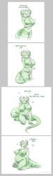 2019 alien anthro areola artist_name big_breasts biped blush breast_expansion breasts colored dialogue english_text expansion ganrigora gender_transformation genital_growth genitals green_areola green_body green_nipples growth gynomorph herm herm_(lore) hi_res huge_breasts hyper hyper_breasts intersex kneeling legs_together looking_pleasured markings mth_transformation mti_transformation navel nipples non-mammal_breasts non-mammal_navel non-mammal_nipples nude one_eye_closed penis penis_growth pregnant pregnant_anthro pregnant_herm pregnant_intersex prehensile_penis rapid_pregnancy shaded simple_background sitting sitting_on_ground solo spread_legs spreading standing strawberrytfs tail text tongue tongue_out transformation transformation_sequence white_background white_markings