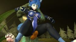 3d anthro canid canine duo female fox hi_res humanoid joker0 krystal krystal_(star_fox) male male/female mammal nintendo star_fox