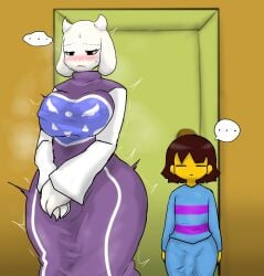 enigi09 female frisk tagme toriel undertale