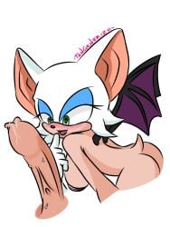 big_breasts erection female foreskin heart-shaped_pupils male penis precum rouge_the_bat sonic_(series) sonic_the_hedgehog_(series)