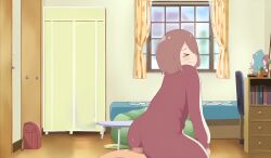 1boy 1girls ass ass assjob booty buttjob hoshino_miyako_(wataten) penis twerking twerking_on_dick