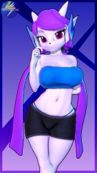 anthro aquatic_dragon big_breasts dragon female female_protagonist freedom_planet freedom_planet_2 looking_at_viewer sash_lilac tbwinger92 video_games water_dragon