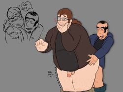 backshots chubby_male fat fat_man gay insanepepper josh_levy long_hair overweight pete_dinunzio the_eltingville_club