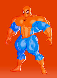 abs bara biceps big_bulge big_muscles bulge flaccid huge_bulge male male_only marvel muscles muscular muscular_male pecs ripped-saurian solo solo_male spider-man spider-man_(series) superhero