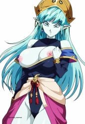 aeos agios aios aiosu blue_body blue_eyes blue_hair divinity_essence dragon_ball dragon_ball_heroes goddess ladyaeos nude_female pointy_ears super_dragon_ball_heroes supreme_kai_of_time time_power_unleashed_form time_power_unleashed_form_(dragon_ball)