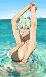 1girls big_breasts breasts catgirl female milf na'el nintendo nipples nipples_visible_through_clothing nude strictlyserge xenoblade_(series) xenoblade_chronicles_3