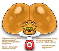 animate_inanimate ass bimbofied bread buns burger burger_fetish burger_king cringe food hamburger hamburger_bun humilliation inanimate_object inanimate_objects schizophrenia self_upload tagme text what what_the_fuck zeraniumz