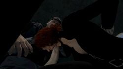 3d black_widow_(marvel) blowjob bound_to_chair bound_wrists damsel_in_distress deepthroat dubious_consent interrogation interrogation_room marvel marvel_comics natasha_romanoff oral_sex penis scarlett_johansson skyliner79 sucking_penis superheroine