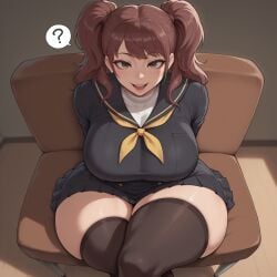 ai_generated imminent_sex kujikawa_rise looking_at_viewer massive_ass massive_breasts persona persona_4 smogai thick_thighs wide_hips