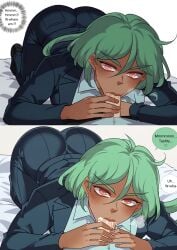 ai_generated blowjob blowjob_pov ceremon_vaughan cum cum_in_mouth deepthroat farrah_(unordinary) fellatio oral oral_creampie oral_penetration oral_sex self_upload semen semen_in_mouth speech_bubble unordinary webtoon webtoon_waifu