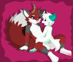 anthro avaa_velvet canid canine canis cuntboy cuntboy_sans_balls digital_media_(artwork) fox herm hermaphrodite intersex intersex/male maleherm mammal multi_genitalia penis pixel_(artwork) pixel_art pussy simple_background the_shen young young_adult younger_male zyneticprograms_(zynni)