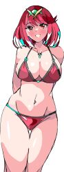 breasts core_crystal empe0317 enpe female female_only nintendo pyra short_hair solo swimsuit xenoblade_(series) xenoblade_chronicles_2