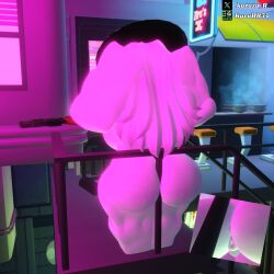 3d anus back_view big_ass big_breasts futanari kururr34 muscular_futanari naked_futanari roblox