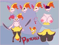 blood braixen breasts doll female invalid_tag knife nintendo nipples nude patch_(disambiguation) patches_(nukitt) pinabble pokémon_(species) pokemon pokemon_(species) shiny_pokemon stitches video_games