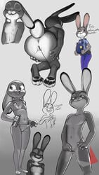 2016 anthro anus ass bra breasts claws closed_eyes clothed clothing d-rock dialogue dipstick_ears disney drockdraw english_text female finger_fuck fingering fingering_self flat_chest hand_on_hip judy_hopps kneeling lagomorph looking_at_viewer looking_back mammal masturbation multiple_poses nipples nude panties panty_pull police police_uniform pose presenting presenting_hindquarters purple_eyes pussy rabbit raised_shirt rear_view small_breasts text toe_claws underwear uniform vaginal_penetration zootopia