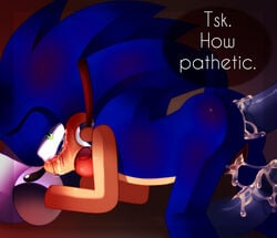 anal ball_gag bound crying cum cum_in_ass cum_in_pussy cuntboy gag gagged handcuffs intersex jayaero pussy sonic_(series) sonic_the_hedgehog tears vaginal_penetration