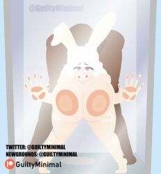 1boy 1girls against_glass against_surface ahe_gao ambiguous_penetration animated big_breasts bunny_ears cum cum_inflated cum_inflated_belly cum_inflation cum_inside cumflated cumflated_belly cumflation dark-skinned_male doggy_style excessive_cum female female_penetrated from_behind_position god_i_wish_that_were_me guiltyminimal inflated inflated_belly inflation light-skinned_female male male/female male_penetrating male_penetrating_female no_audio no_sound sex tagme video