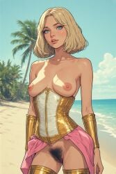 1girls ai_generated anime areolae ashelia_b'nargin_dalmasca beach big_breasts blonde_hair blue_eyes bob_cut breasts bushy_pubes cartoony cliff corset curvy_figure desert female female_only final_fantasy final_fantasy_xii firm_breasts grass grass_field hair_over_one_eye hairy hairy_pussy hentai leg_guards naked naked_female nature nipples nude nude_female ocean outdoors perky_breasts plains pubic_hair pussy rock sagging_breasts sand sexy sexy_pose short_hair snakoo1961 straight_hair teenage_girl teenager tight_pussy tropical vagina young younger_female