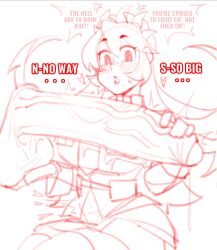 1boy 1boy1girl 1girls big_breasts big_penis big_penis_adoration breasts cock_awe dripping_precum filia_(skullgirls) fondling huge_cock isabongos penis penis_awe penis_size_talk size_talk sketch skullgirls tagme text uncensored