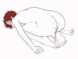 1boy after_anal ass blush cum_dump cum_in_ass cum_inside cumdump ensemble_stars! excessive_cum gay gay_domination handsome_man hiiro_amagi male male_only motteike muscle_slut presenting_anus red_hair sexy_male submissive_male yaoi