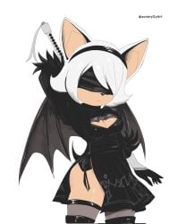 clothed_female rouge_the_bat sonic_(series) soranygy voluptuous wip yorha_2b_(cosplay)