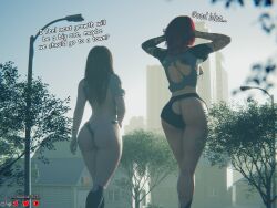 2girls 3d big_ass big_breasts breasts bust busty curvaceous curvy curvy_figure female female_focus female_only giantess hips hourglass_figure huge_ass huge_breasts jessica_(jessicagts) jessicagts large_ass large_breasts legs light-skinned_female light_skin macro macro_female mature mature_female original original_character original_characters slim_waist sypha_(jessicagts) tall tall_female thick thick_hips thick_legs thick_thighs thighs top_heavy voluptuous waist wide_hips