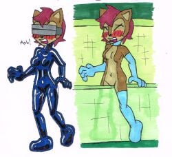 1girls 2010s 2013 4_fingers animal_ears black_eyebrows black_text blue_bodysuit blue_clothing blue_latex blue_rubber blush blushing_profusely bodysuit breasts brown_fur closed_eyes clothed_masturbation clothing crotch_rub english_text eyebrows female female_only fence furry furry_ears implied_vibrator latex latex_clothing latex_suit looking_pleasured masturbation navel no_nipples pencil_(artwork) png purple_hair pussy_rub pussy_rubbing railing rubber rubber_clothing rubber_suit rubbing rubbing_crotch rubbing_pussy sally_acorn shennanigma shiny_clothes simulator solo sonic_(series) sonic_satam sonic_the_hedgehog_(series) squirrel_ears standing teeth text tight_clothing vibrating vibrator vibrator_in_pussy vibrator_under_clothes virtual_reality vr_headset