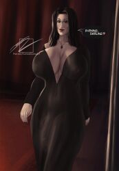 morticia addams from the addams family by carlosdlimaart
