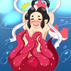 breasts female grape_jelly_(artist) mermaidyn nipples video_games yo-kai_watch