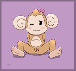 1girls female female_only flower mammal meemee monkey plant primate pussy sega shadowlink350 signature simple_background sl350 solo solo_female spreading super_monkey_ball tagme