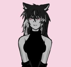 1girls animated blush bodysuit breasts female female_only heart-shaped_pupils oc original_character roblox robloxian self_upload shorter_than_10_seconds solo suggestive_look tagme video vixnn