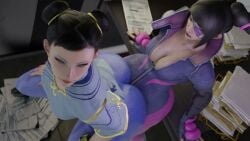 2girls 3d animated asian asian_female ass ass_focus ass_shake bent_over big_ass big_breasts big_butt bird's-eye_view black_hair bodysuit breasts brown_hair bubble_ass bubble_butt busty butt_shake capcom catsuit china_dress chinese_clothes chun-li chun-li_(street_fighter_6) cleavage cleavage_window close-up closed_eyes curvaceous curvy curvy_female curvy_figure desk double_bun dress duo duo_focus eyepatch fat_ass female female_focus female_only fingerless_gloves gloves grinding grinding_over_clothes grinding_through_clothes hair_bun hair_horns hair_ribbon han_juri high-angle_view huge_ass huge_butt juri_han kishi lap_dance lap_dance_position large_ass large_breasts leaning leggings light-skinned_female light_skin lipstick looking_back makeup mature mature_female milf multiple_girls no_sound on_lap paper pussyjob red_nails shaking shaking_ass shaking_butt short_video shorter_than_30_seconds sitting sitting_on_lap sitting_on_person slippers street_fighter street_fighter_6 tagme thick_ass thick_thighs thighs tight_clothes twerking video viewed_from_above voluptuous voluptuous_female yuri zipper zoom_in
