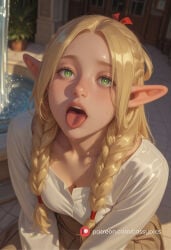 1girl 1girls ai_generated beautiful blonde_hair blush booty breasts busty cassypics curvy cute dungeon_meshi elf elf_ears elf_female elf_girl erotic fanart female fit fit_body fit_female green_eyes hair_ornament heavy_blush high_quality highres hot hourglass_figure long_eyelashes marcille_donato naked navel nude parted_lips patreon petite puffy_lips puffy_nipples round_ass round_breasts round_butt sexy slim slim_female slim_girl slim_waist stomach thick thick_ass thick_legs thick_thighs tongue_out waifu wet wet_body wide_hips
