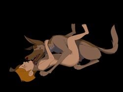 2017 all_dogs_go_to_heaven ass black_background blonde_hair canine charlie_barkin closed_eyes cum cum_on_ass cum_on_chest david_(all_dogs_go_to_heaven) don_bluth feral gay hair human knot licking lying male male_only mammal missionary_position nude on_back penis sex simple_background tongue tongue_out torinsangel yaoi young zoophilia