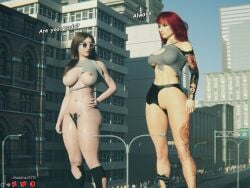 2girls 3d big_ass big_breasts breasts bust busty curvaceous curvy curvy_figure female female_focus female_only giantess hips hourglass_figure huge_ass huge_breasts jessica_(jessicagts) jessicagts large_ass large_breasts legs light-skinned_female light_skin macro macro_female mature mature_female original original_character original_characters slim_waist sypha_(jessicagts) tall tall_female thick thick_hips thick_legs thick_thighs thighs top_heavy voluptuous waist wide_hips