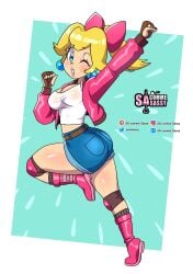 princess peach from mario (series) by sasatseng