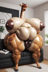1female ai_generated anthro anthro_only areolae ass bbw belly big_ass big_breasts big_butt breasts brown_hair couch fat fat_female female female_only furry furry_female furrypornaddiction giraffe giraffid huge_ass huge_breasts huge_butt hyper hyper_ass hyper_breasts inside legs_spread long_neck morbidly_obese morbidly_obese_female navel nipples obese obese_female oiled oiled_body plump_labia pussy ssbbw thick_thighs thunder_thighs vagina venus_body white_body wide_hips yellow_body yellow_fur