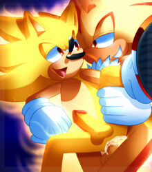 anal anthro anus balls black_nose chest_tuft cum cum_in_ass gloves hedgehog jayaero leg_lift legs_up lifting looking_at_another male male_only male_penetrating mammal multiple_boys multiple_males nude open_mouth penis red_eyes sega sex shadow_the_hedgehog smile sonadow sonic_(series) sonic_the_hedgehog spread_legs super_shadow super_sonic thighhighs tongue tuft white_gloves yaoi yellow_balls yellow_fur yellow_hair yellow_penis