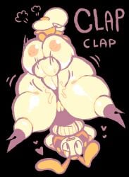 anal anal_sex angry angry_expression angry_face ass balls ballsack berryofmalice big_ass big_butt big_butt_(female) big_butt_(male) big_butt_cheeks clap clap_(sound_effect) clapping egg female fluids food food_creature heart high_heels larger_female male male/female penis penis_in_ass pussy sex shiny shiny_ass shiny_butt shiny_skin size_difference sweat sweating thick_thighs thighs white_body white_skin