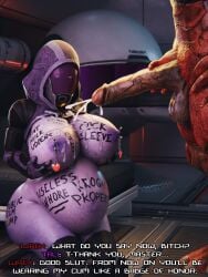 1boy 1girls 3d about_to_cum alien alien_girl alien_humanoid big_breasts bioware blender body_writing breasts caption collar cum cum_on_breasts cum_on_pregnant_belly cum_on_stomach cumshot degradation dominant_male ejaculation english_text erect_penis erection fat_tits female gigantic_breasts helmet helmet_with_visor hood huge_breasts indoors jerking krogan large_breasts large_thighs male mask masked masked_female mass_effect mass_effect_2 mass_effect_3 masturbation mostly_nude naked naked_female nbtqa nipple_piercing nude nude_female partially_clothed pendant penis pierced_nipples piercing pregnant pregnant_female purple-skinned_female purple_body purple_skin purple_skinned_female quarian submissive submissive_female tali'zorah_nar_rayya thick_thighs thighs tits_out urdnot_wrex wide_hips wide_thighs